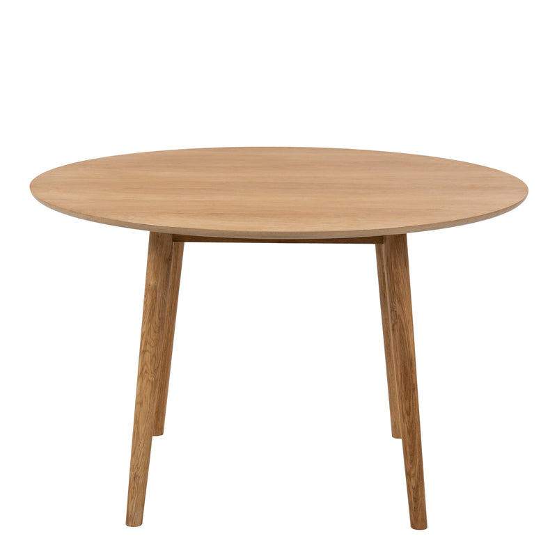 Nagano Round Dining Table in Oak Included 4 Ida Dining Chair in Oak – image 3