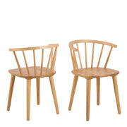 Nagano Round Dining Table in Oak Included 4 Ida Dining Chair in Oak – image 6