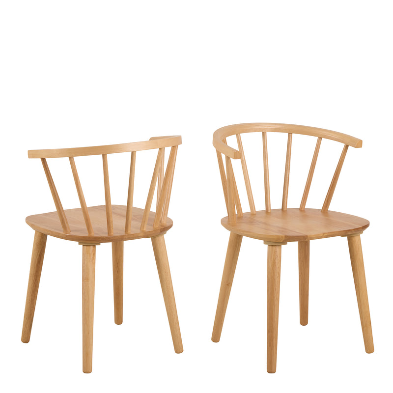 Nagano Round Dining Table in Oak Included 4 Ida Dining Chair in Oak – image 6