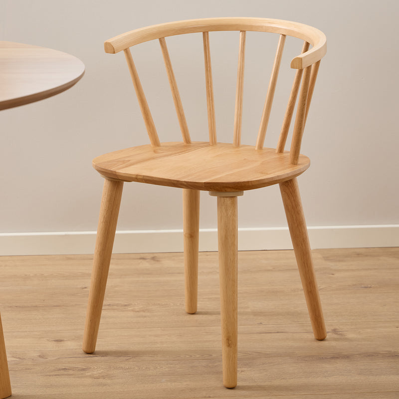 Nagano Round Dining Table in Oak Included 4 Ida Dining Chair in Oak – image 8