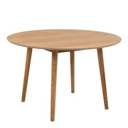Nagano Round Dining Table in Oak Included 4 Femke Dining Chair in Olive Green – image 2