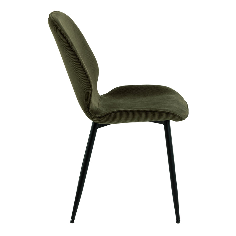 Nagano Round Dining Table in Oak Included 4 Femke Dining Chair in Olive Green – image 7