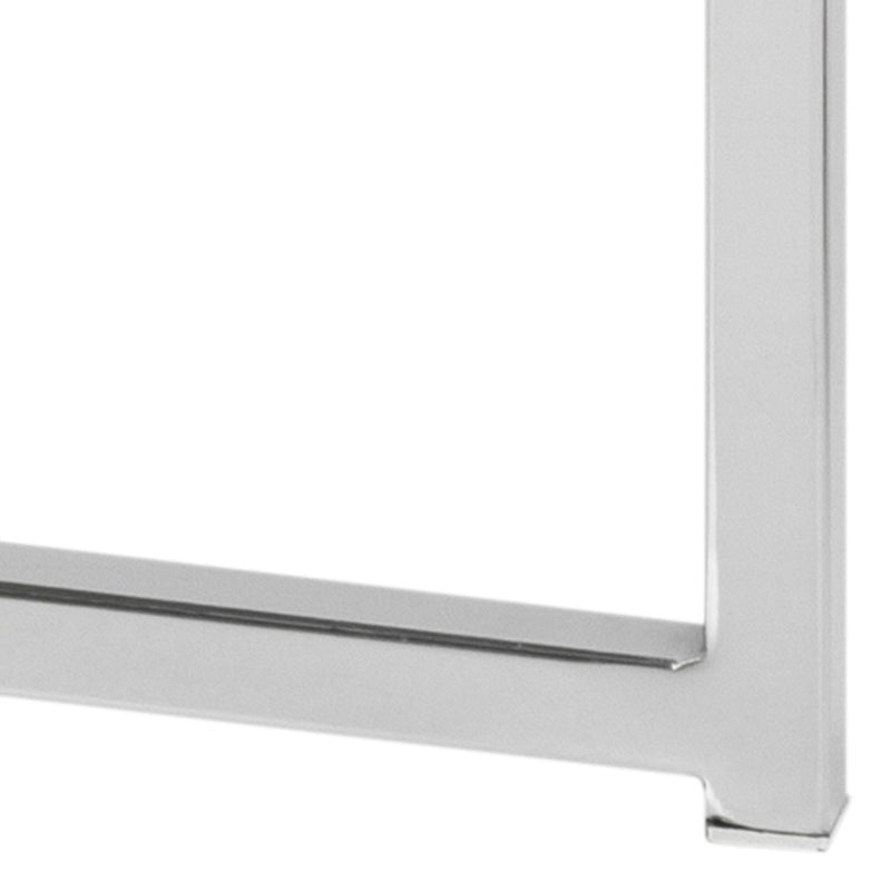 Cross Square Metal Side Table with Glass Top – image 6