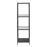 Seaford Narrow Metal Bookcase with 3 Shelves – Glass – image 2