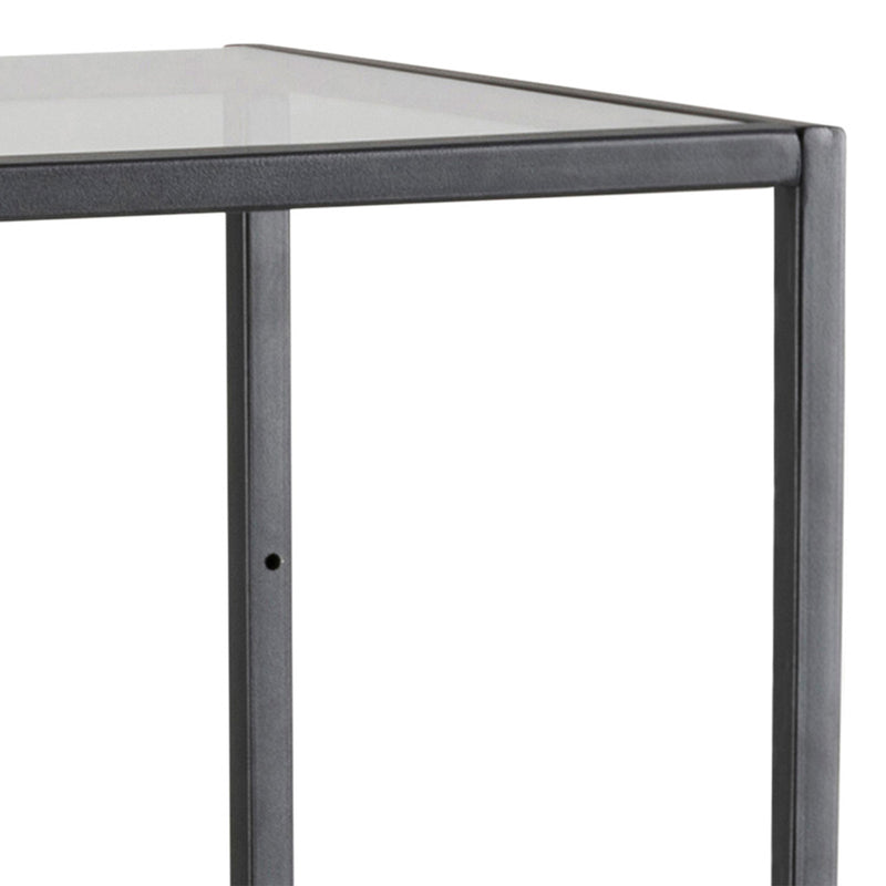 Seaford Narrow Metal Bookcase with 3 Shelves – Glass – image 4