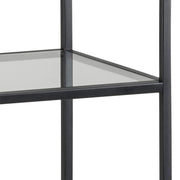 Seaford Narrow Metal Bookcase with 3 Shelves – Glass – image 5
