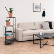 Seaford Narrow Metal Bookcase with 2 Shelves – Glass – image 3