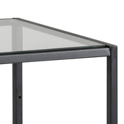 Seaford Narrow Metal Bookcase with 2 Shelves – Glass – image 4
