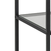 Seaford Narrow Metal Bookcase with 2 Shelves – Glass – image 5