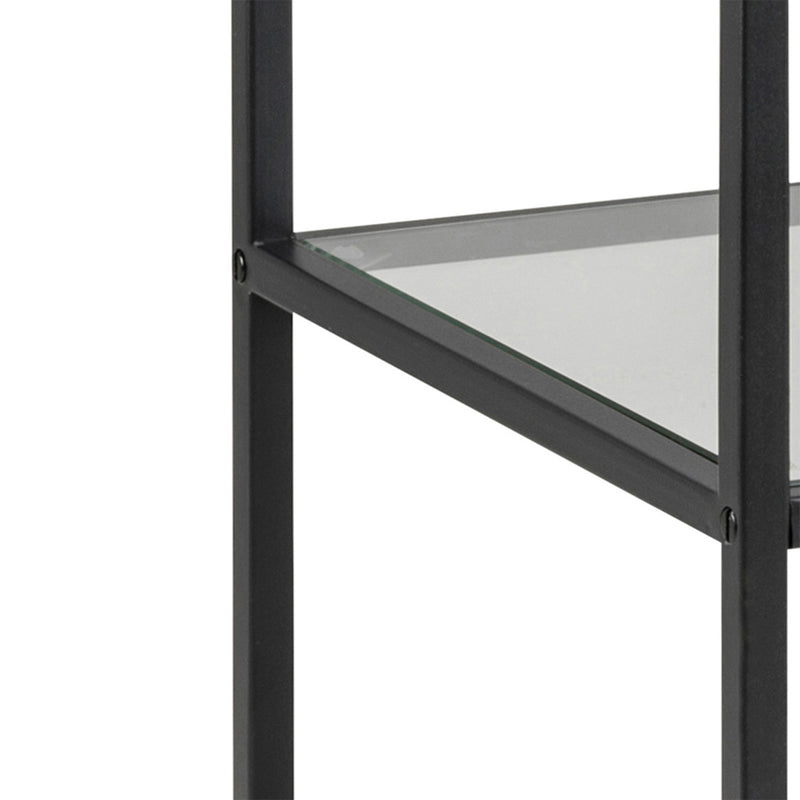 Seaford Narrow Metal Bookcase with 2 Shelves – Glass – image 5