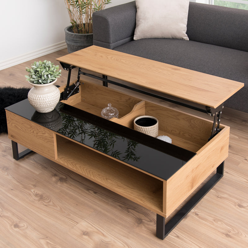 Azalea Lift Up Coffee Table – Black – image 5