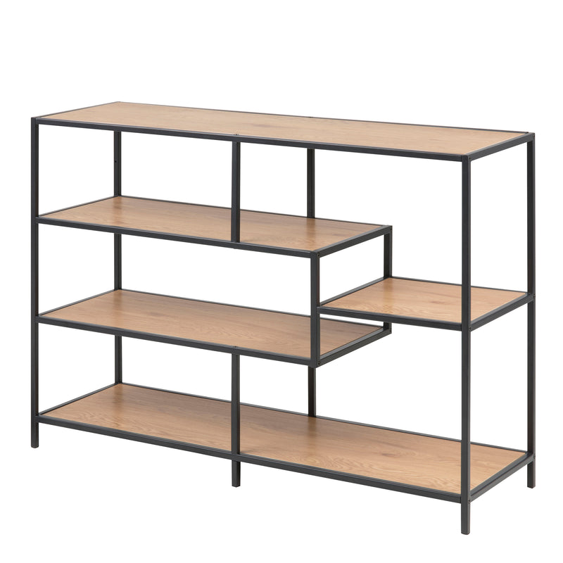 Seaford Wide Metal Bookcase with 4 Shelves – image 1