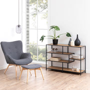 Seaford Wide Metal Bookcase with 4 Shelves – image 4