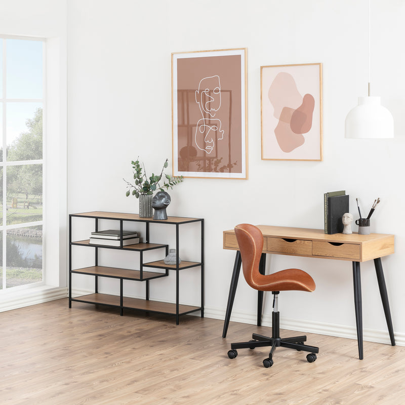 Seaford Wide Metal Bookcase with 4 Shelves – image 6