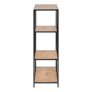 Seaford Metal Asymmetrical Bookcase with 3 Shelves – Oak – image 3