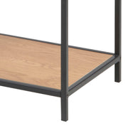 Seaford Metal Asymmetrical Bookcase with 3 Shelves – Oak – image 5