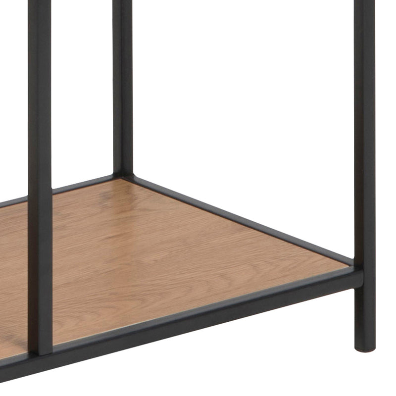 Seaford Tall Metal Bookcase with 5 Shelves – Oak – image 10