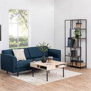 Seaford Tall Metal Bookcase with 5 Shelves – Oak – image 4