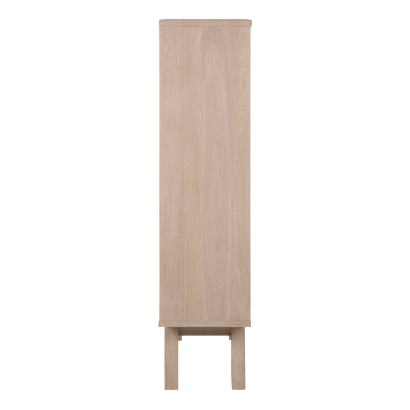 A-Line Display Cabinet with 2 Drawers and 2 Shelves – White Oak – image 3