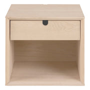 Century 1 Drawer Wall Mounted Bedside Table – White Oak – image 1