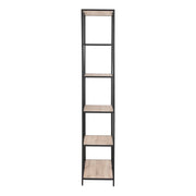Seaford Tall Metal Bookcase with 5 Shelves – Sonoma Oak – image 3