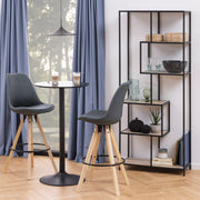 Seaford Tall Metal Bookcase with 5 Shelves – Sonoma Oak – image 4