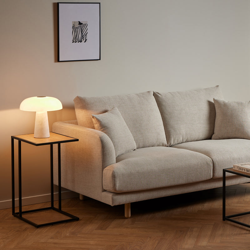 Seaford Metal Side Table – Oak – image 4