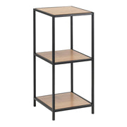 Seaford Narrow Metal Bookcase with 2 Shelves – Oak – image 1