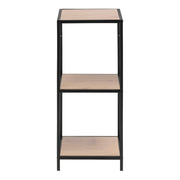 Seaford Narrow Metal Bookcase with 2 Shelves – Oak – image 2