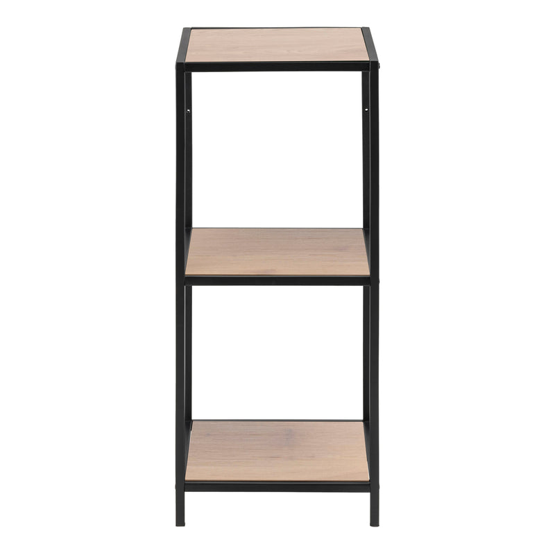Seaford Narrow Metal Bookcase with 2 Shelves – Oak – image 2