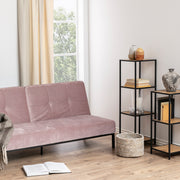 Seaford Narrow Metal Bookcase with 3 Shelves – Oak – image 3