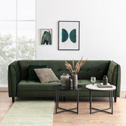 Cross Round Metal Side Table – Smoked Glass – image 3
