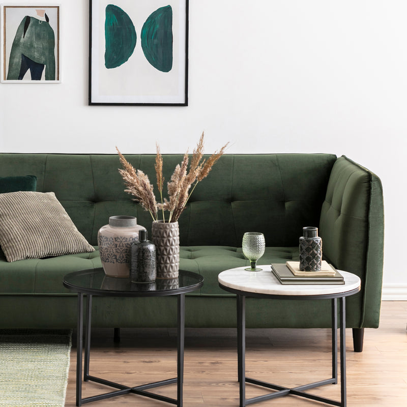 Cross Round Metal Side Table – Smoked Glass – image 4