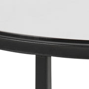 Cross Round Metal Side Table – Smoked Glass – image 6