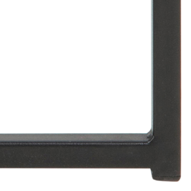 Cross Round Metal Side Table – Smoked Glass – image 7