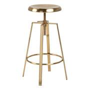 Goose Bar Stool Without Back in Gold Brushed Steel With Adjustable Height – image 1