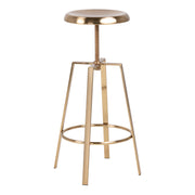 Goose Bar Stool Without Back in Gold Brushed Steel With Adjustable Height – image 3