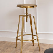 Goose Bar Stool Without Back in Gold Brushed Steel With Adjustable Height – image 6
