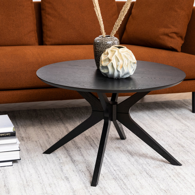 I_Duncan Round Coffee Table in Black 80x45cm – image 4