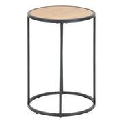 Seaford Metal Small Round Side Table – Oak – image 2