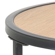 Seaford Metal Small Round Side Table – Oak – image 5