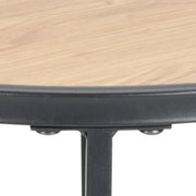 Seaford Metal Small Round Side Table – Oak – image 6