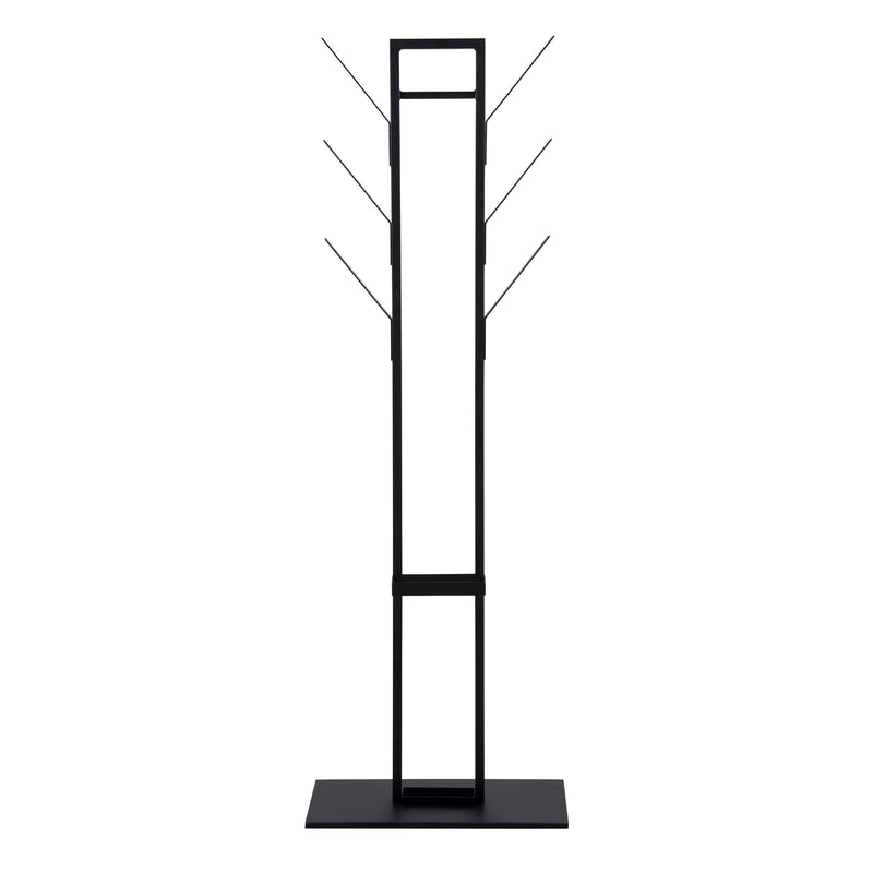Vinson coat hanger, frame and base matt black powder coated steel, 56x28x165 cm – image 2