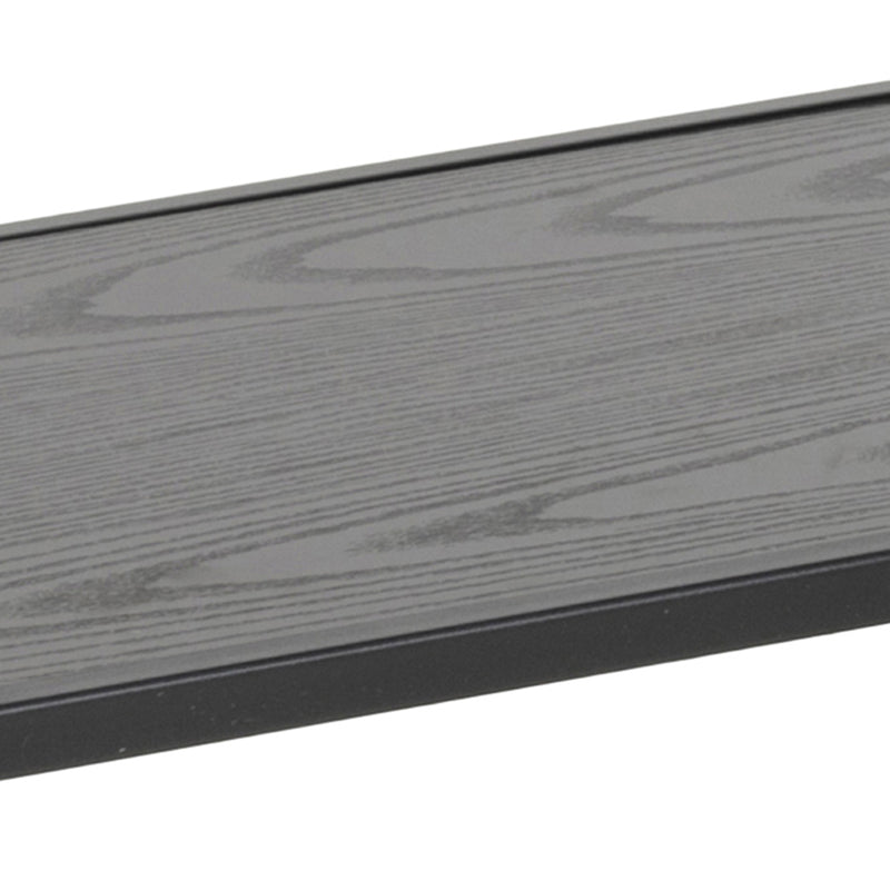 Seaford Wide Black Metal Bookcase with 4 Black Oak Shelves – image 7