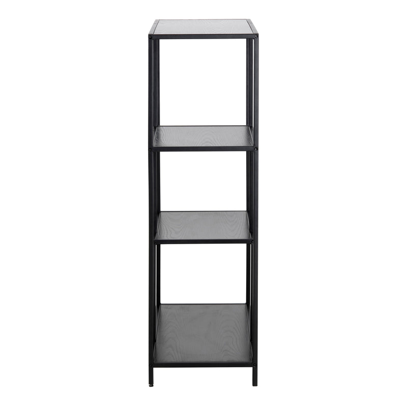 Seaford Metal Asymmetrical Bookcase with 3 Shelves – Black – image 3
