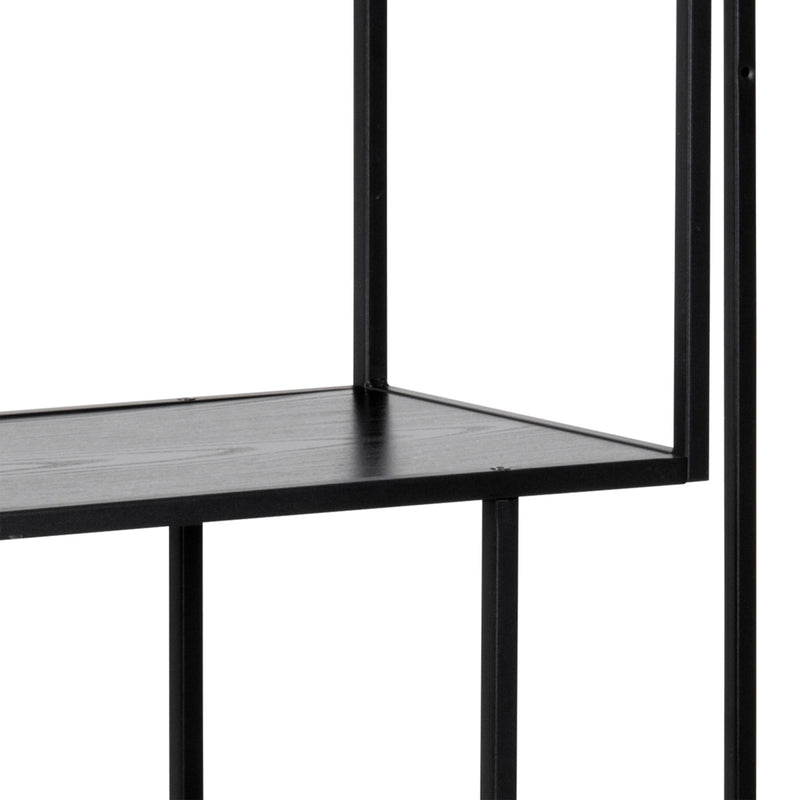 Seaford Metal Asymmetrical Bookcase with 3 Shelves – Black – image 8