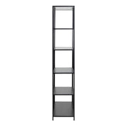 Seaford Tall Metal Bookcase with 5 Shelves – Black – image 3