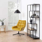 Seaford Tall Metal Bookcase with 5 Shelves – Black – image 4
