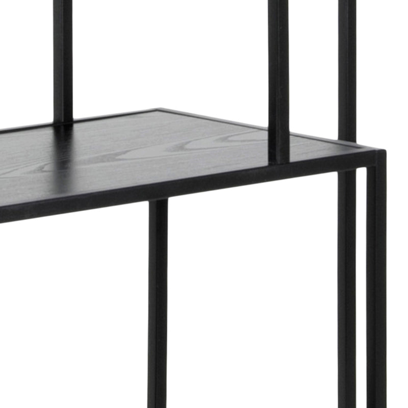 Seaford Tall Metal Bookcase with 5 Shelves – Black – image 9