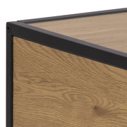 Seaford Bedside Table with 1 Drawer – Black & Oak – image 7